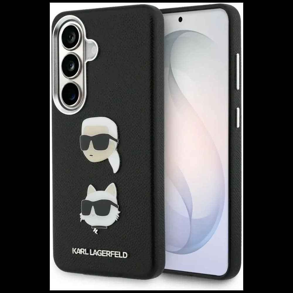 Etui Karl Lagerfeld Saffiano Double Heads Metal do Samsung Galaxy S26+ Plus czarny - 1