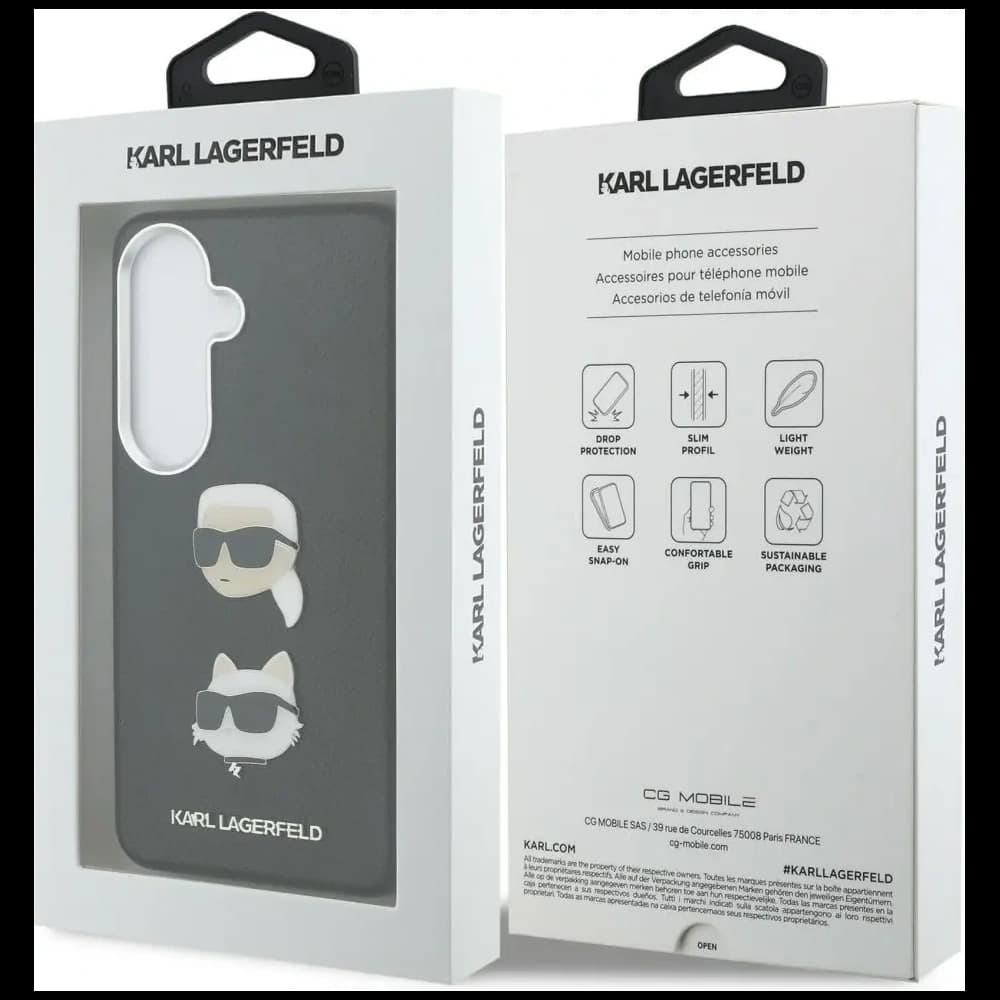 Etui Karl Lagerfeld Saffiano Double Heads Metal do Samsung Galaxy S26+ Plus czarny - 8