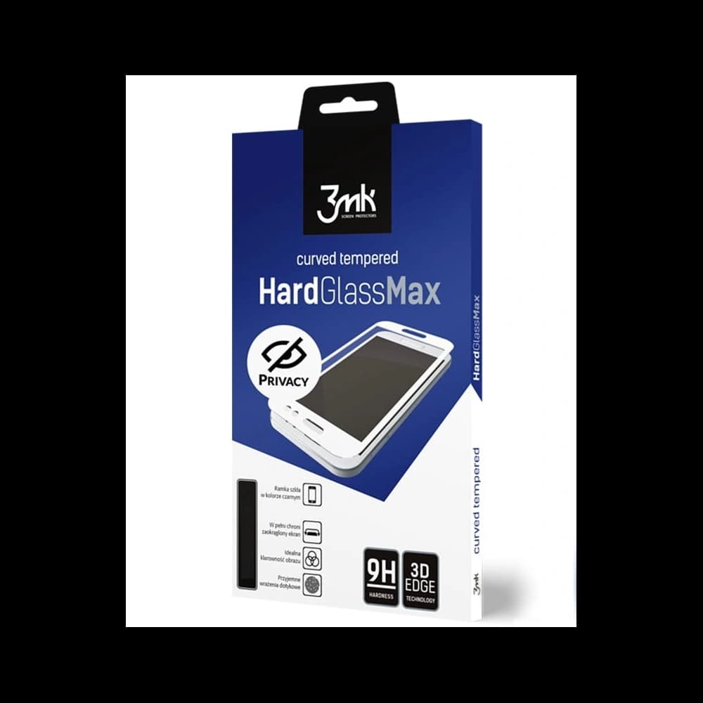 3MK Apple Gehärtetes Glas HardGlass Max Datenschutz iPhone 6/6S Plus schwarz - 1