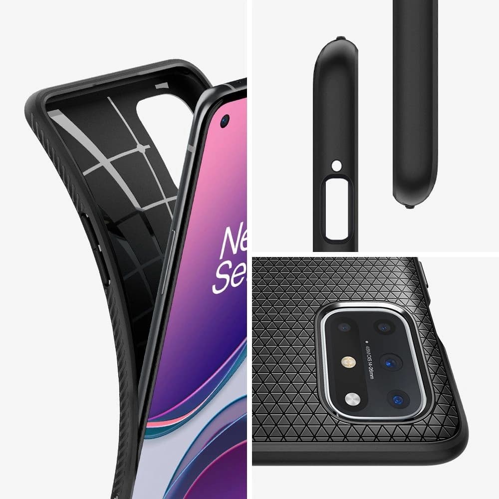 Spigen OnePlus Gehäuse Liquid Air 8T Mattschwarz - 3
