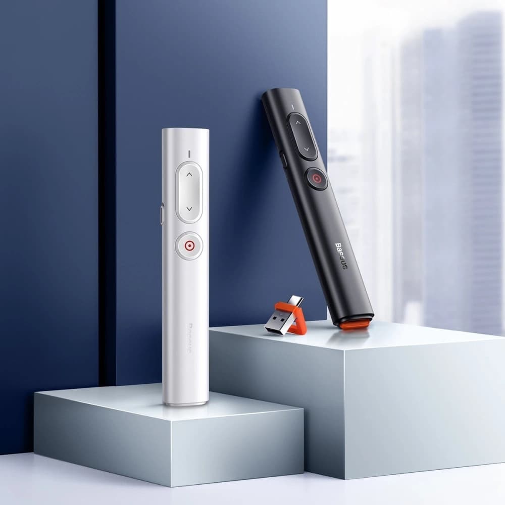 Baseus Orange Dot PPT wireless Presenter (Youth) with battery Black - 10