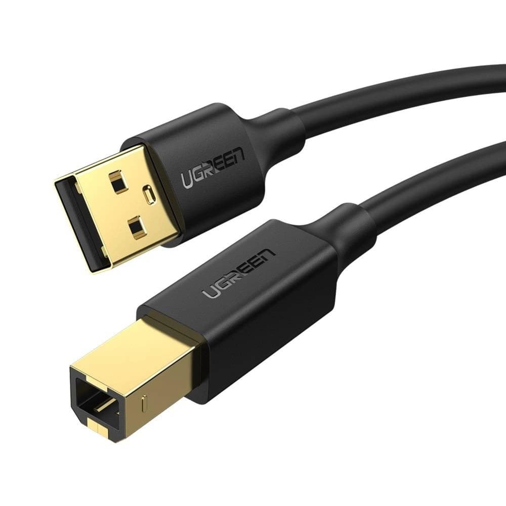 UGREEN US135 USB 2.0 A-B printer cable, gold plated, 3m (black) - 2