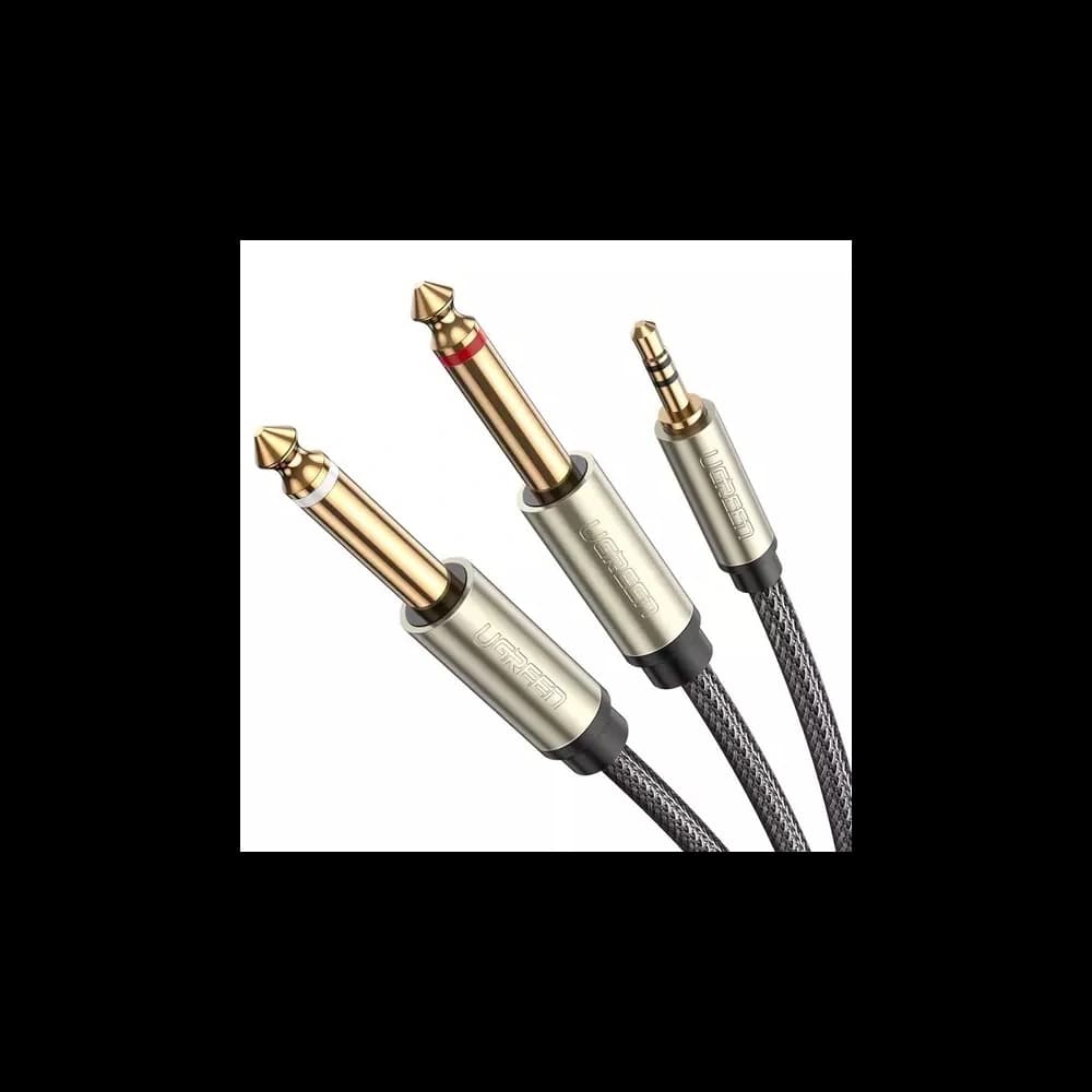 UGREEN AV126 TRS 3,5 mm auf 2x TS Kabel - 1m (grau) - 1