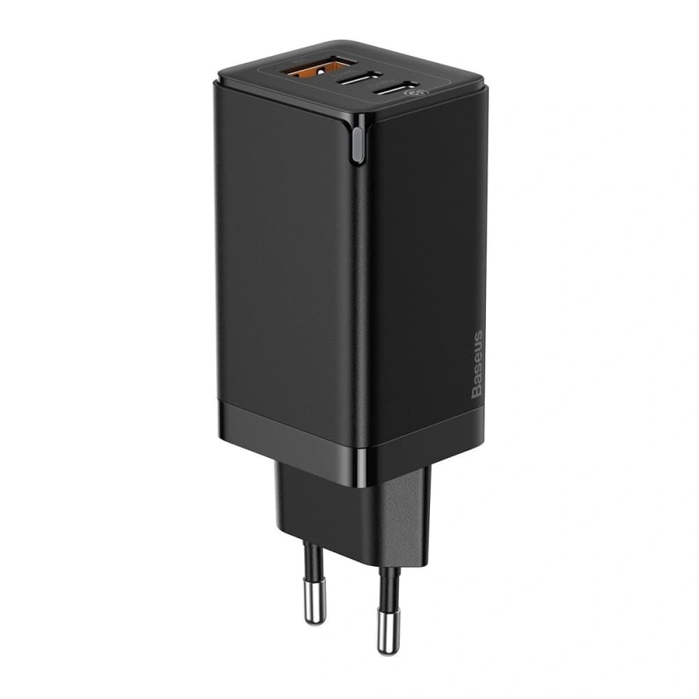 Baseus Ladegerät GaN Pro, C+C+A, 65W, EU (schwarz) - 1