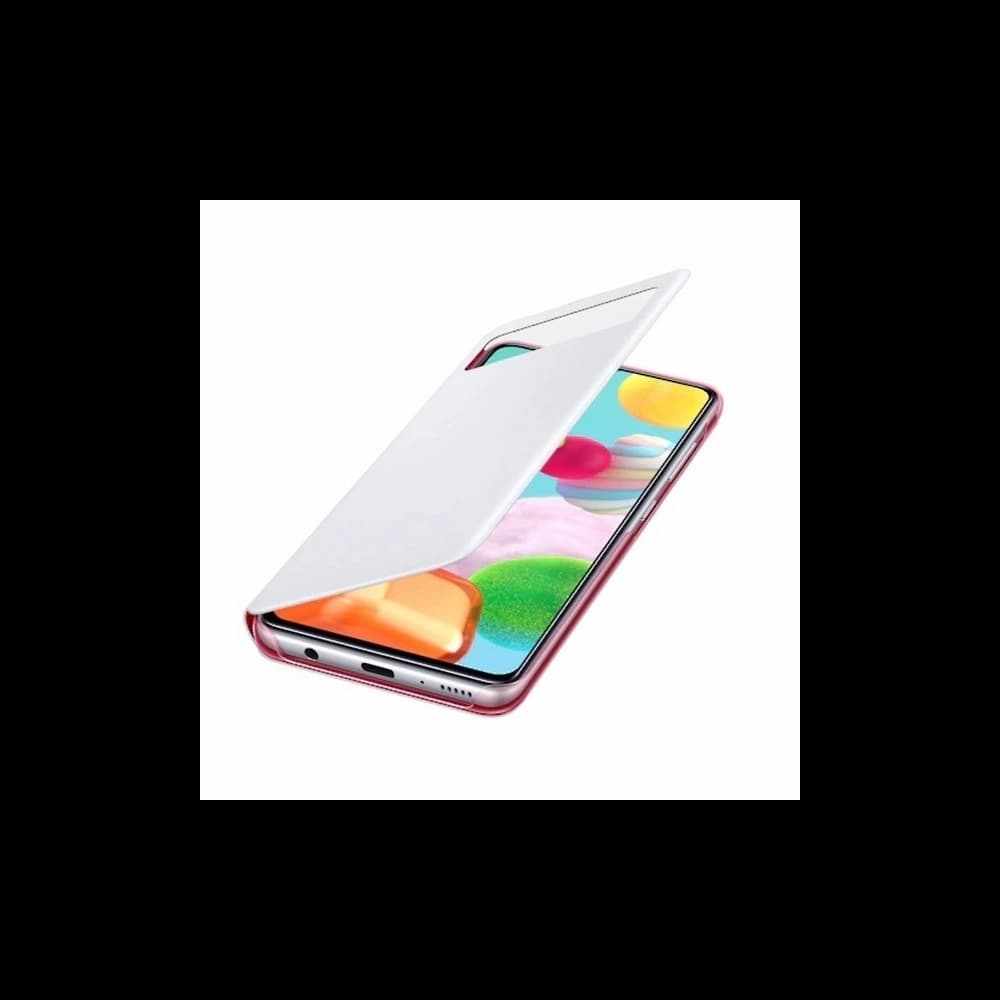 Samsung Gehäuse Galaxy A41 EF-EA415PW weiß/schwarz S View Wallet Cover - 3