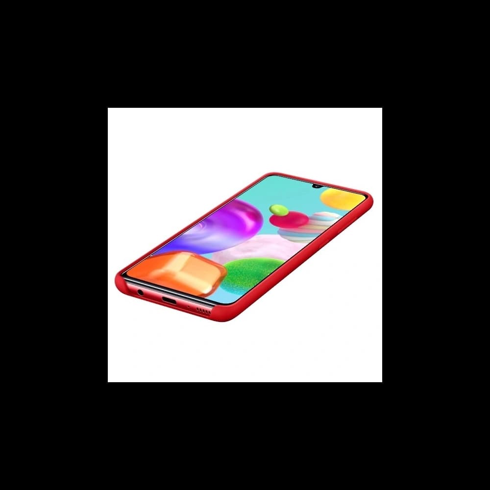 Samsung Gehäuse Galaxy A41 EF-PA415TR rot/rot Silikonhülle - 4