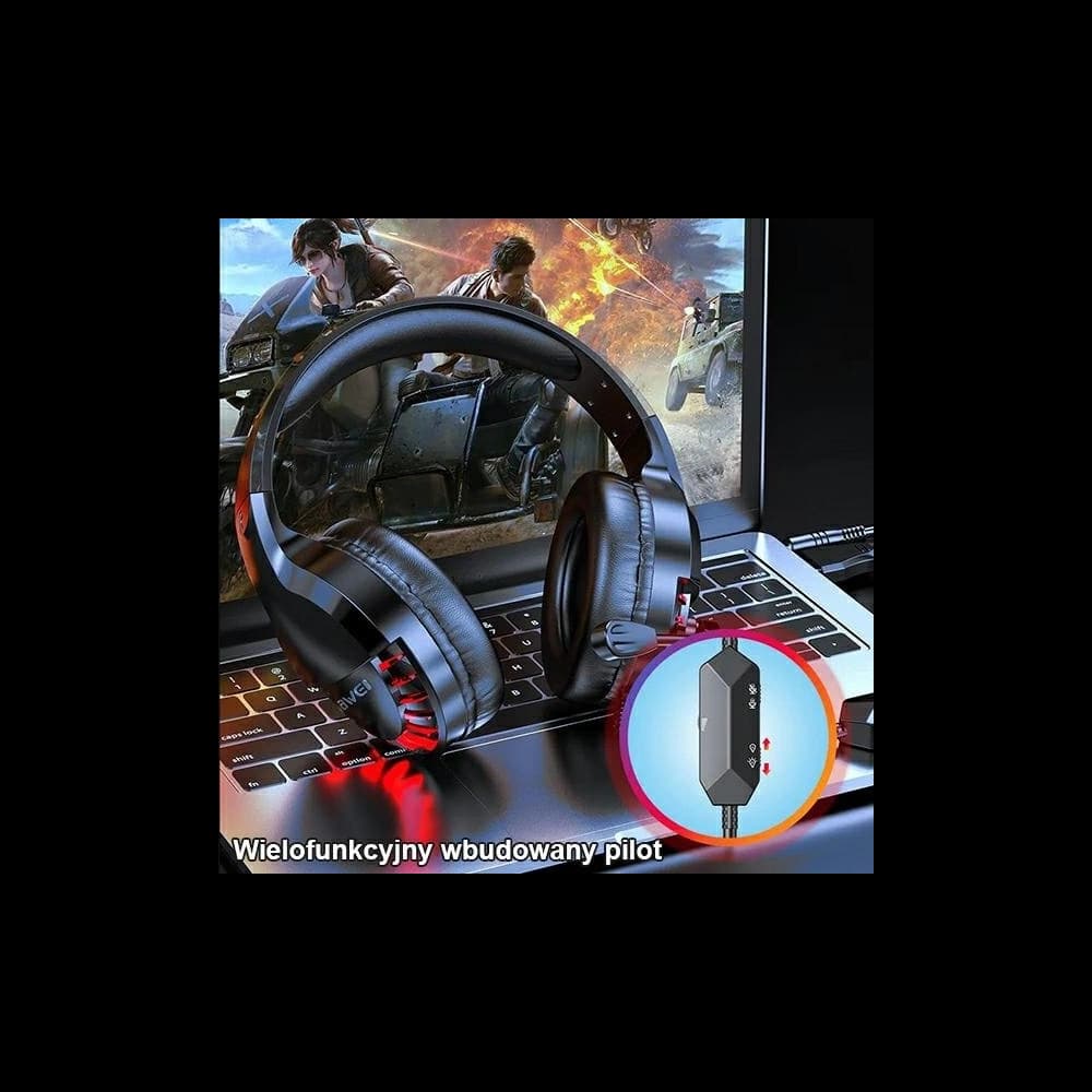 AWEI Gaming-Kopfhörer ES-770i In-Ear Gaming-Kopfhörer mit Mikrofon schwarz/schwarz - 5