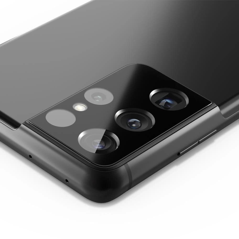 Spigen Samsung Gehärtetes Kameraglas Optik Kameraobjektiv Galaxy S21 Ultra Schwarz - 4