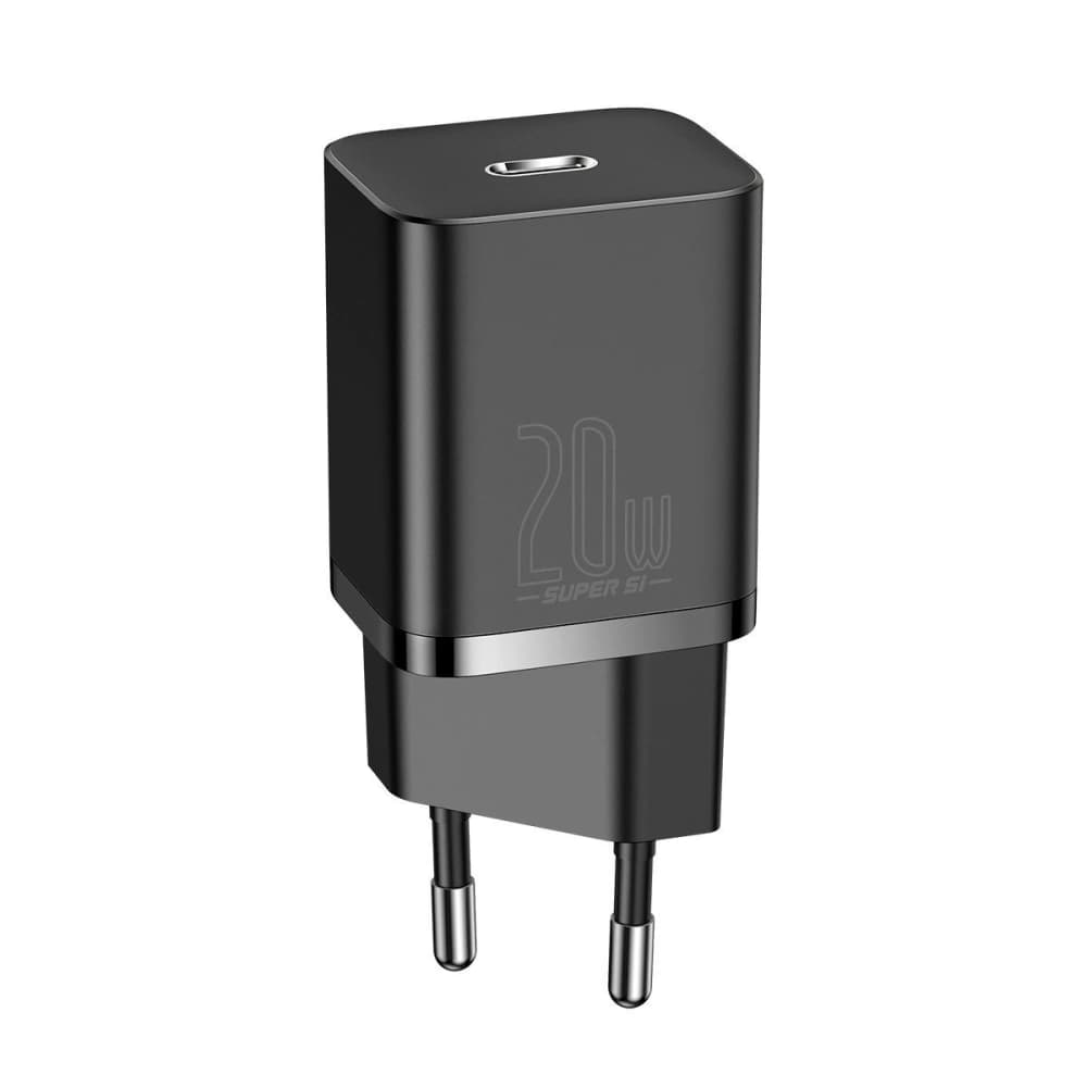 Baseus Ladegerät Super Si Quick Charger 1C 20W mit USB-C zu Lightning Kabel 1m (schwarz) - 2