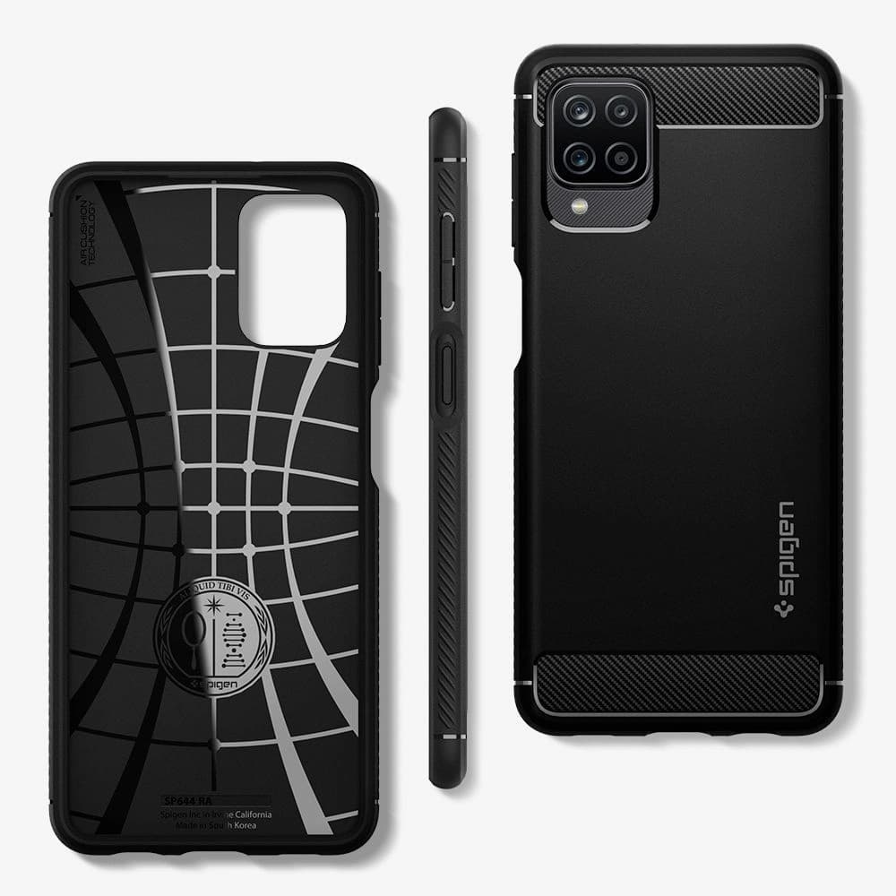 Spigen Rugged Armor Samsung Galaxy A12 Matte Black - 4