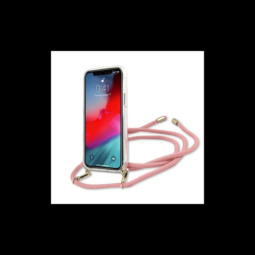 Guess GUHCP12SCRTVSPI Apple iPhone 12 mini pink hardcase Script Vintage - 4