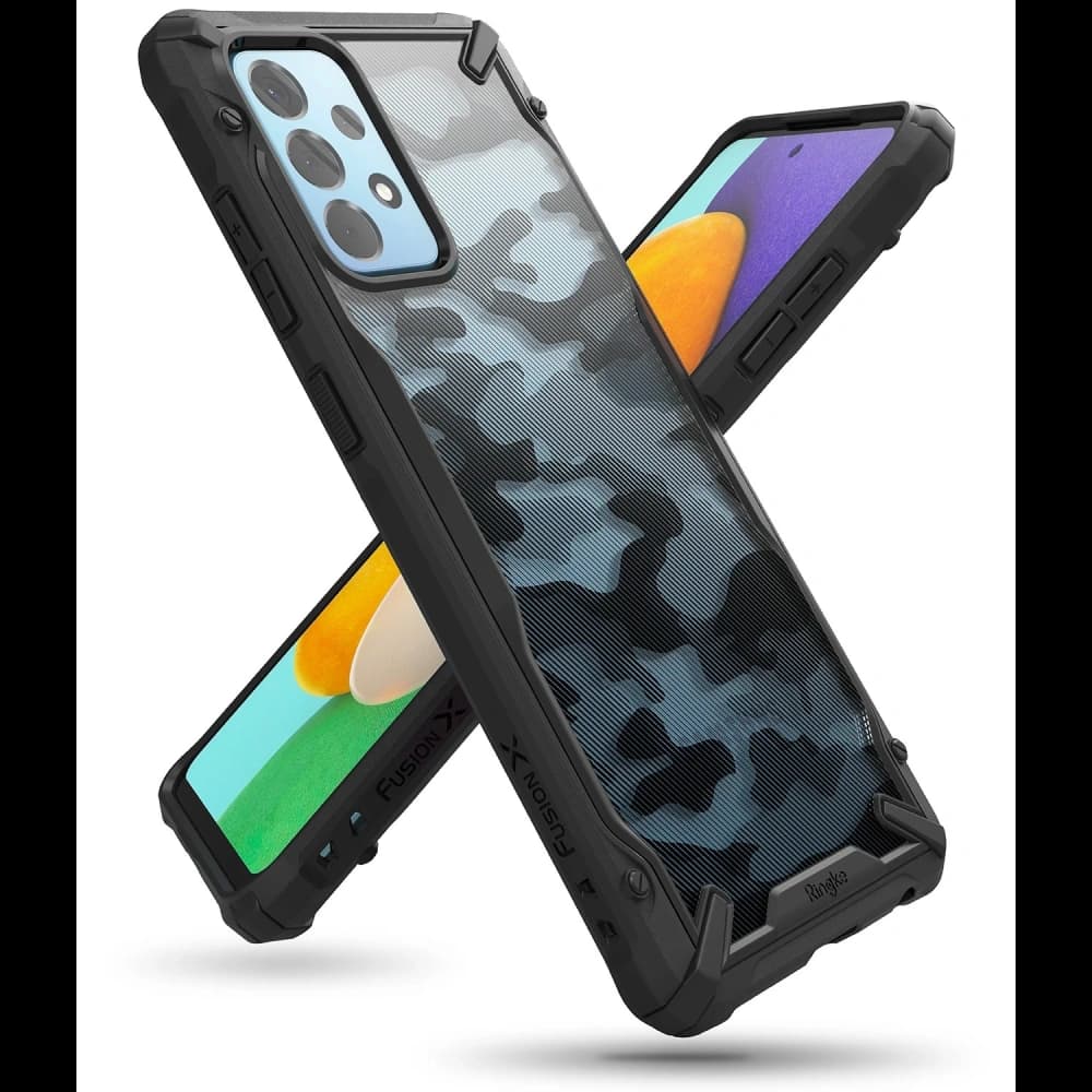 Ringke Fusion-X Design Samsung Galaxy A52/A52s Camo Black - 1