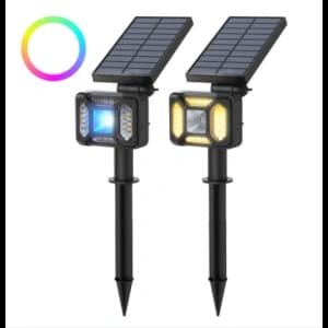 Blitzwolf BW-OLT5 Außen-LED-Solarlampe mit Dämmerungssensor, 1800mAh, RGB