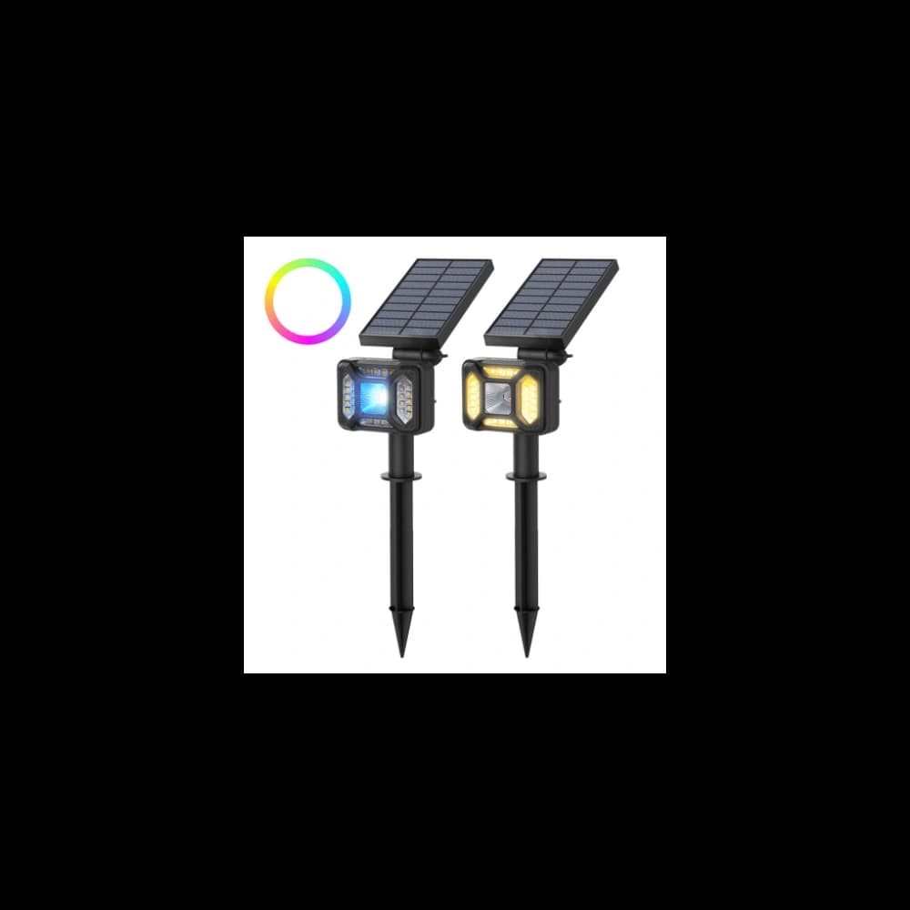 Blitzwolf BW-OLT5 Außen-LED-Solarlampe mit Dämmerungssensor, 1800mAh, RGB - 1