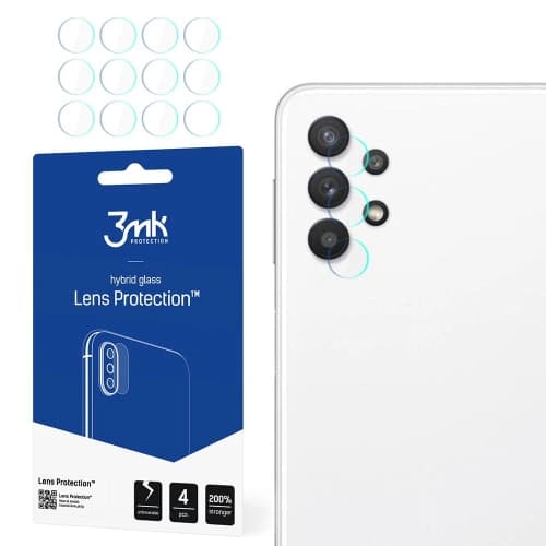 3MK Samsung Hybridglas für Kameraobjektiv Objektivschutz Galaxy A32 5G [4 PACK]