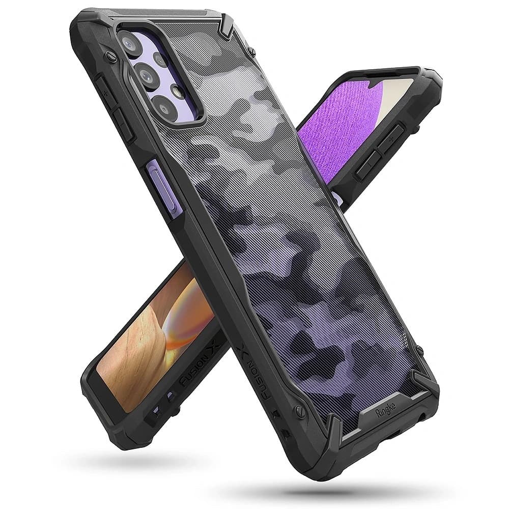 Ringke Samsung Tasche Fusion-X Design Galaxy A32 5G Camo (Moro) Schwarz - 1