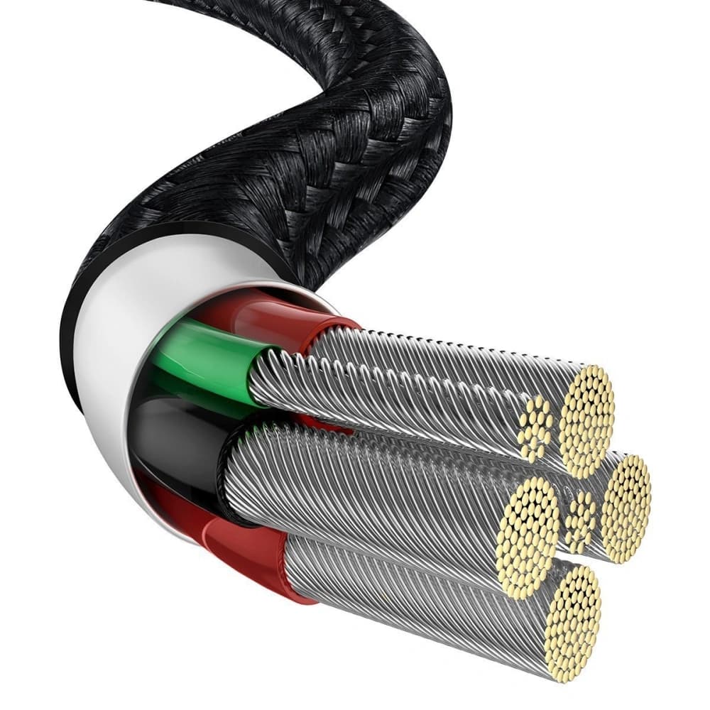 Baseus Water Drop-shaped Cable USB to Type-C, LED, 66W, 6A, 2m (black) - 6