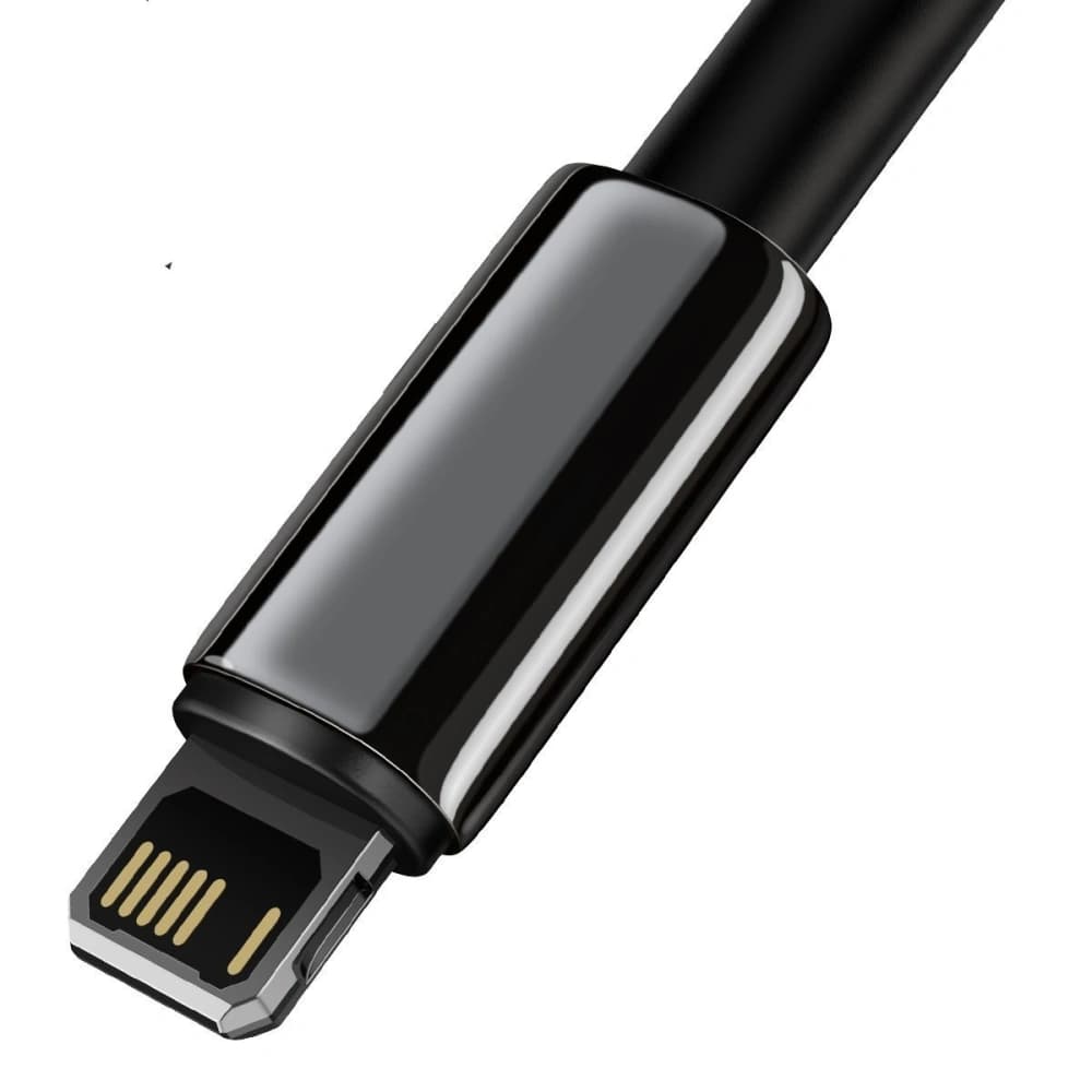 Baseus USB zu Lightning Kabel Tungsten Gold, 2.4A, 1m (schwarz) - 8