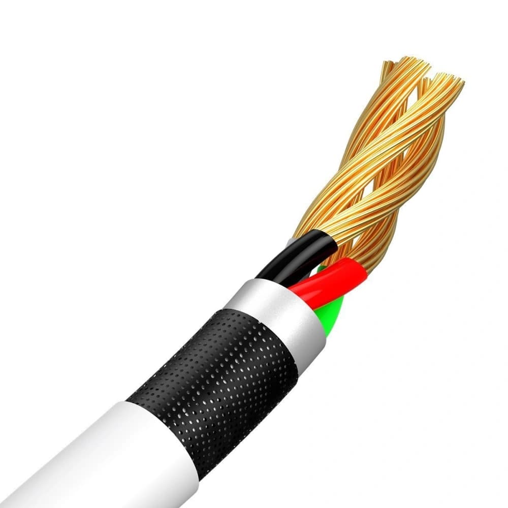 Baseus Simple Wisdom Data Cable Kit USB to Micro 2.1A (2PCS/Set) 1.5m White - 3