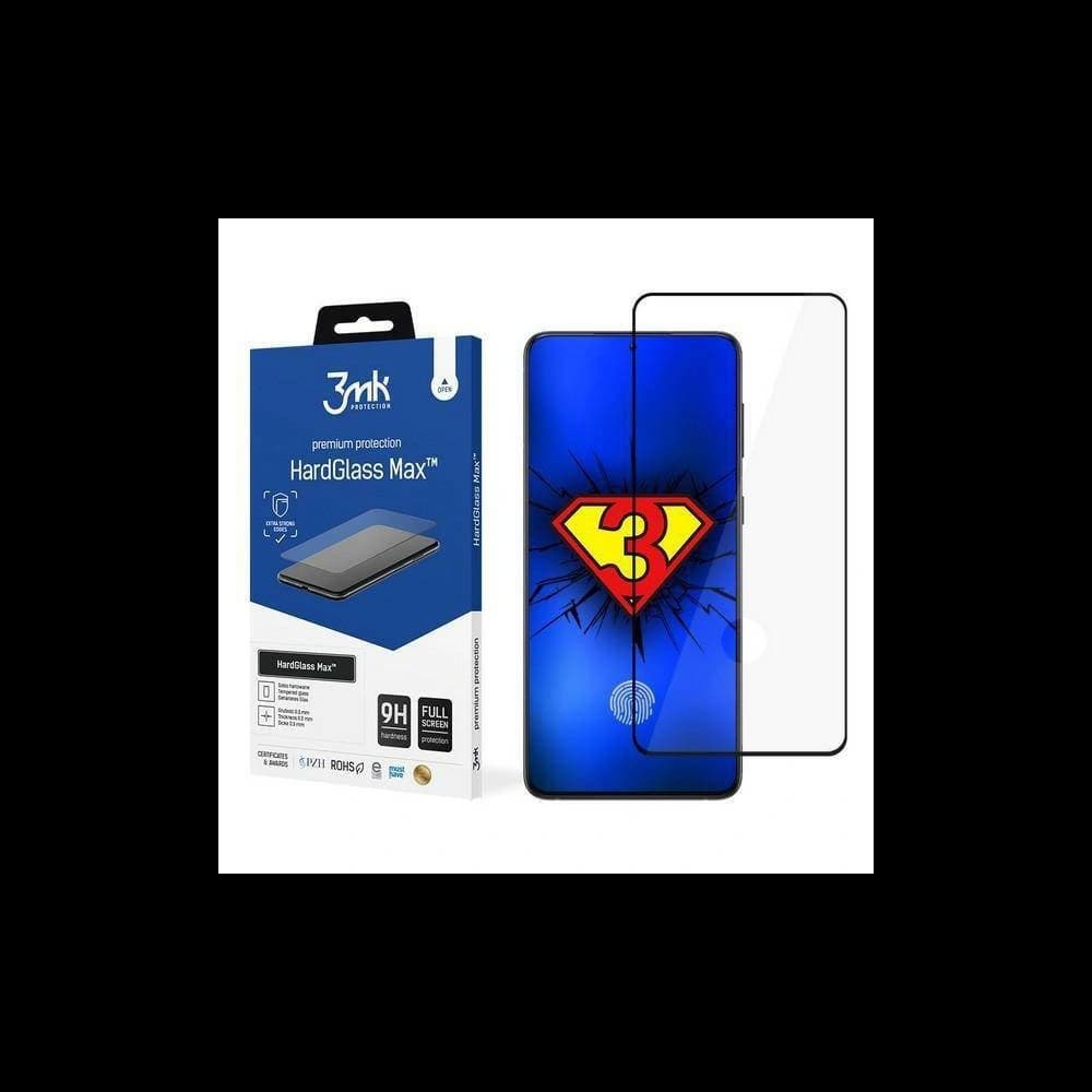 3MK Samsung Gehärtetes Glas HardGlass Max Galaxy S21+ Plus schwarz - 1
