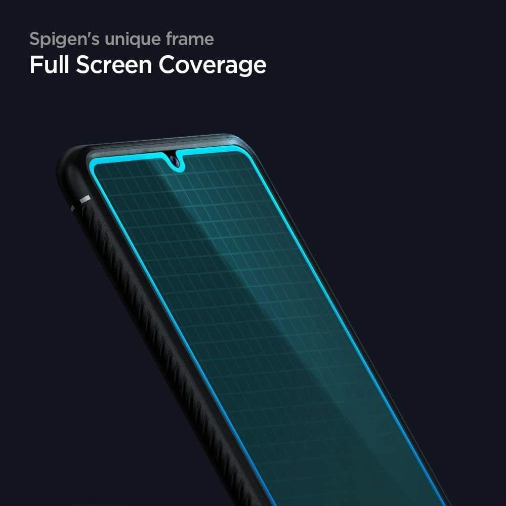 Spigen Samsung Gehärtetes Glas GLAS.tR Slim Galaxy A42 5G Schwarz - 4