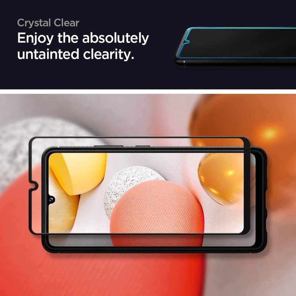 Spigen Samsung Gehärtetes Glas GLAS.tR Slim Galaxy A42 5G Schwarz - 5