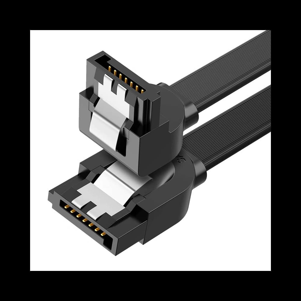 UGREEN US217 SATA Angle Data Cable 0.5m (Black) - 1