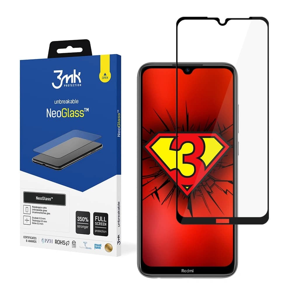 3MK NeoGlass Redmi Note 8T Full Cover black - 1