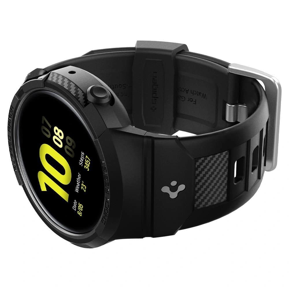 Spigen Samsung Armband Rugged Armor Pro Galaxy Watch Active 2 44mm Mattschwarz - 8