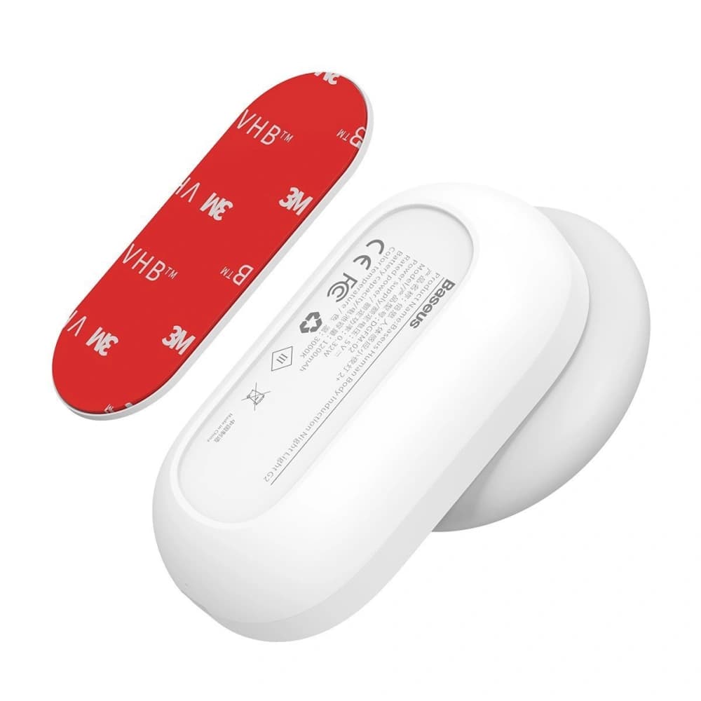 Baseus Nachtlicht Vollmond, mit Bewegungs- und Dämmerungssensor (weiß) - 3