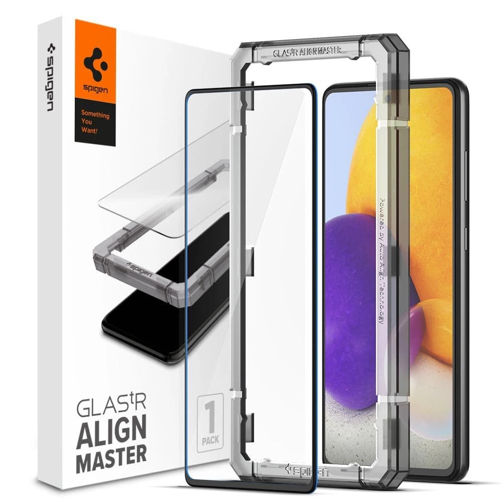 Spigen Samsung Gehärtetes Glas GLAS.tR AlignMaster Galaxy A72 Schwarz - 1