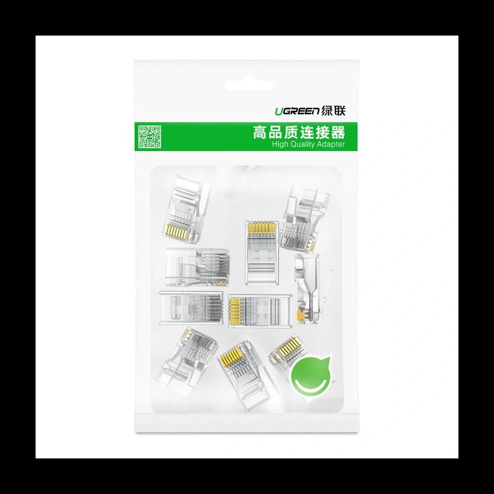 RJ45 Plug UGREEN NW120, Ethernet, 8P/8C, Cat.6/6e, UTP (100 pieces) - 8