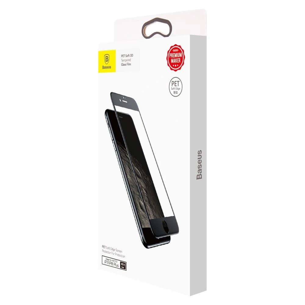 Baseus 0.23mm Apple Tempered Glass Full Screen iPhone 8/7 Plus schwarz - 7