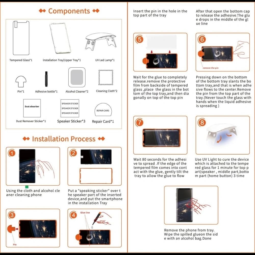 UV gehärtetes Glas T-Max Glass Samsung Galaxy Note 9 Neue Version - 5