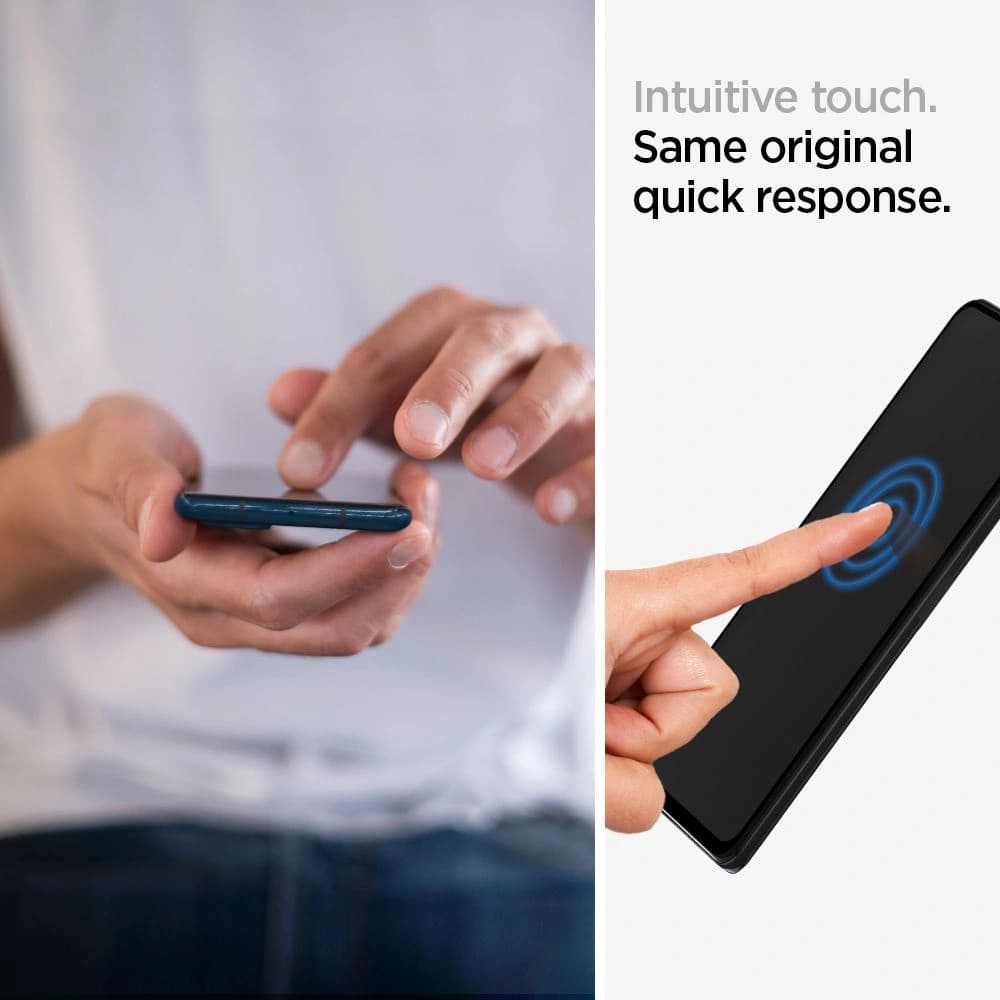 Spigen Gehärtetes Glas GLAS.tR Slim Redmi Note 10/10S Schwarz - 8