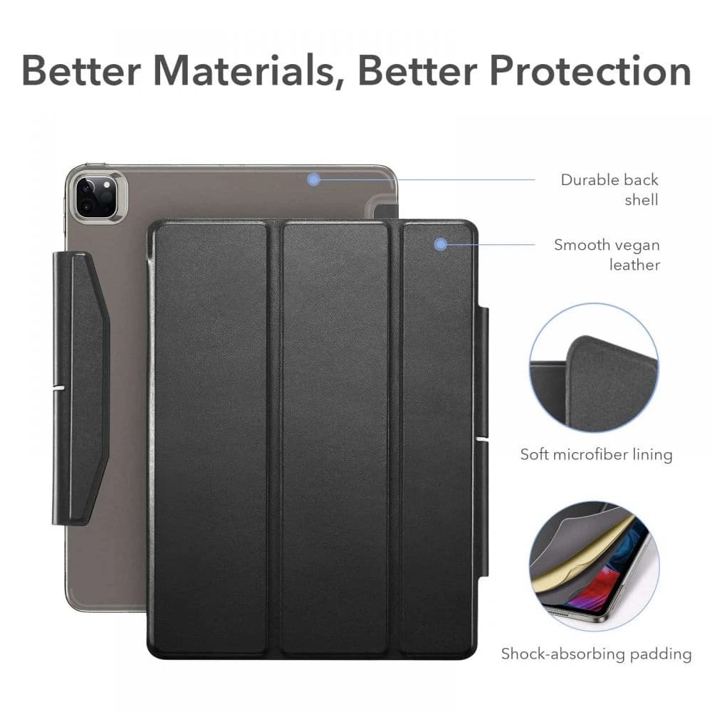 ESR Ascend Trifold & Tempered Glass Apple iPad Pro 12.9 2021 Rose Gold - 2