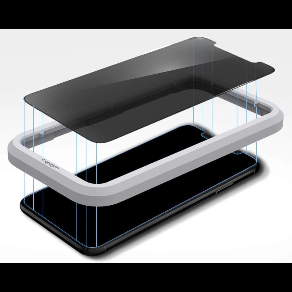 Gehärtetes Glas Spigen GLAS.tR AlignMaster Apple iPhone 11 Datenschutz - 3