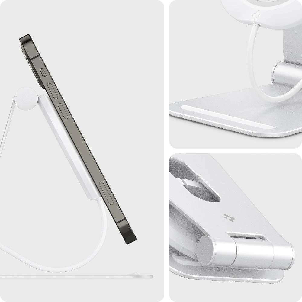 Spigen Magfit S Apple MagSafe Charger Stand White - 2
