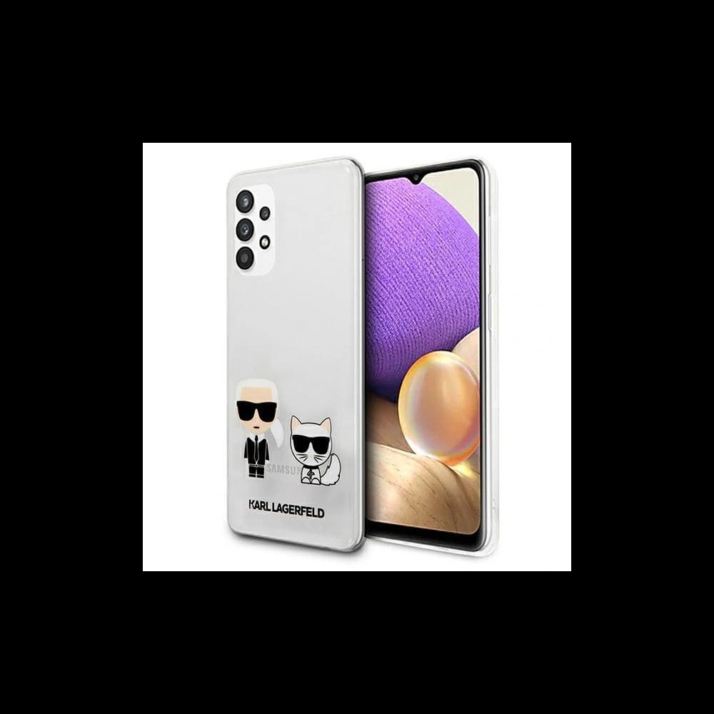 Karl Lagerfeld Samsung Tasche KLHCA32CKTR Galaxy A32 5G Hartschalenkoffer Transparent Karl & Choupette - 1