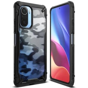 Ringke Xiaomi Tasche Fusion-X Design Mi 11i/Mi 11X/Pocophone F3/Redmi K40/K40 Pro/K40 Pro Plus Camo (Moro) Schwarz