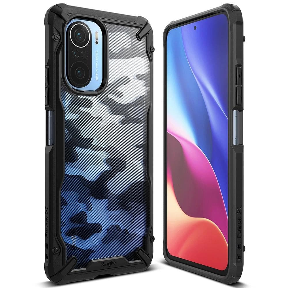 Ringke Fusion-X Design Xiaomi Mi 11i/Mi 11X/Pocophone F3/Redmi K40/K40 Pro/K40 Pro Plus Camo (Moro) Black - 1