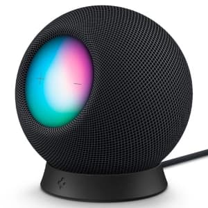 Spigen Apple Ständer Silikon Fit HomePod mini Ständer Schwarz