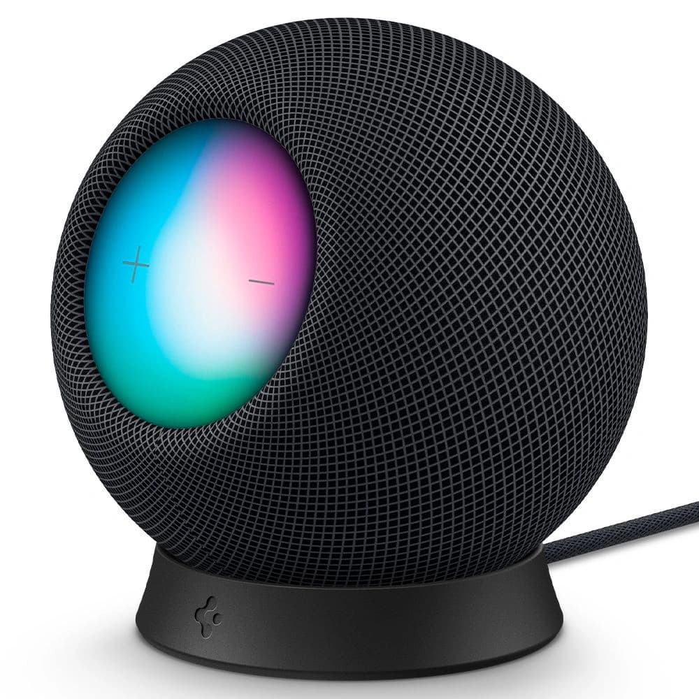 Spigen Apple Ständer Silikon Fit HomePod mini Ständer Schwarz - 1