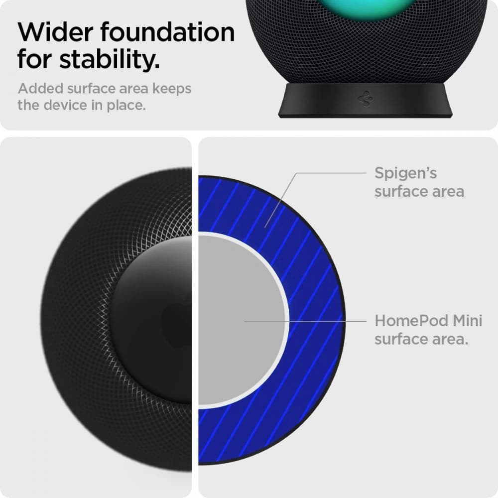 Spigen Apple Ständer Silikon Fit HomePod mini Ständer Schwarz - 7