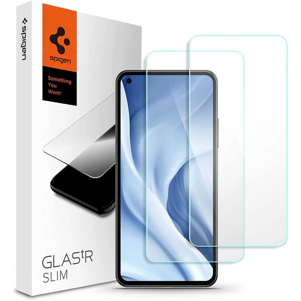 Spigen Xiaomi Gehärtetes Glas GLAS.tR Slim Mi 11 Lite LTE/5G [2 PACK] - 1