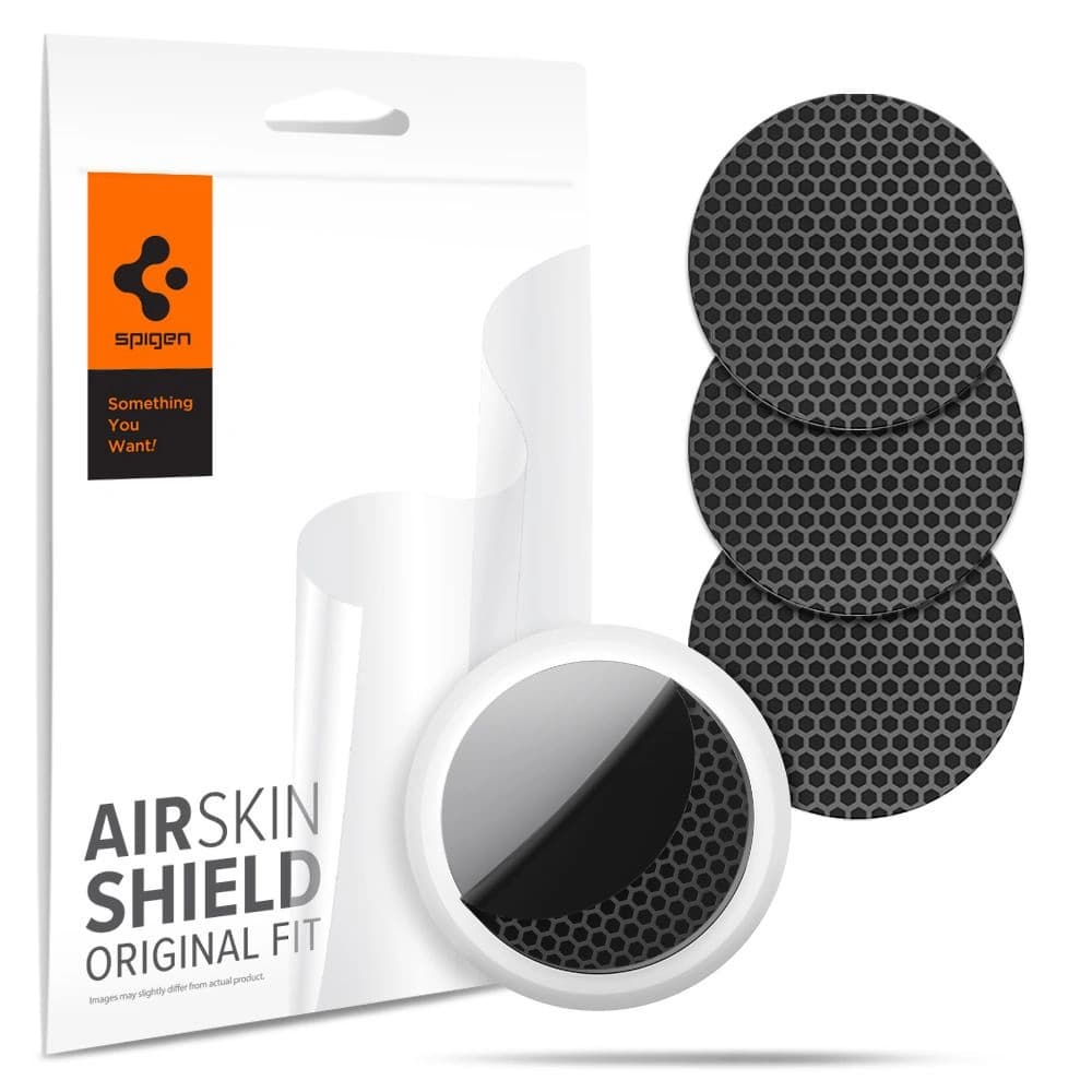 Spigen Airskin Apple AirTag Carbon Black [4+4 PACK] - 1