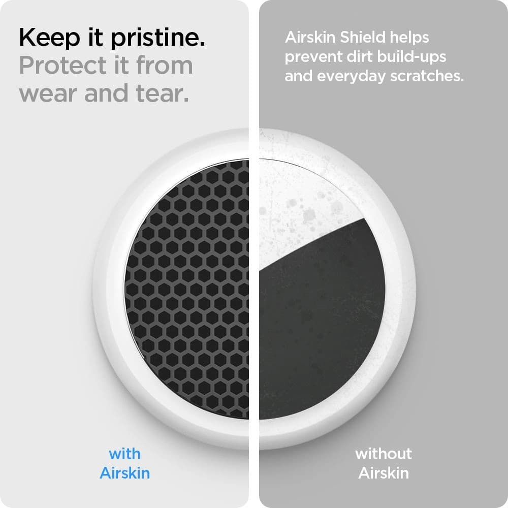 Spigen Airskin Apple AirTag Carbon Black [4+4 PACK] - 10