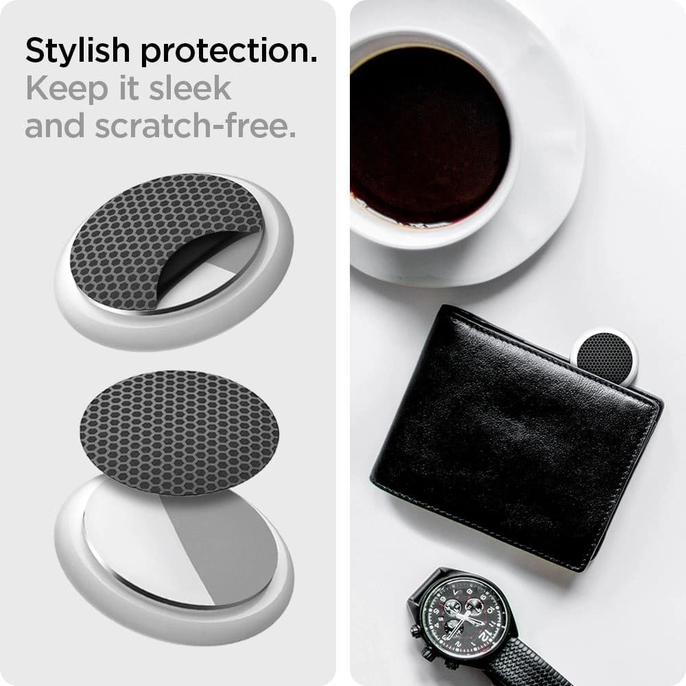 Spigen Airskin Apple AirTag Carbon Black [4+4 PACK] - 11