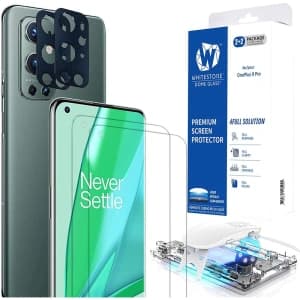 Szkło hartowane z klejem UV + nakładka na obiektyw Whitestone Dome Glass OnePlus 9 Pro [2+2 PACK]