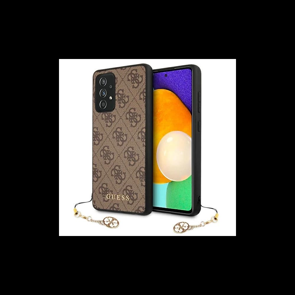 Guess GUHCA72GF4GBR Samsung Galaxy A72 brown hard case 4G Charms Collection - 1